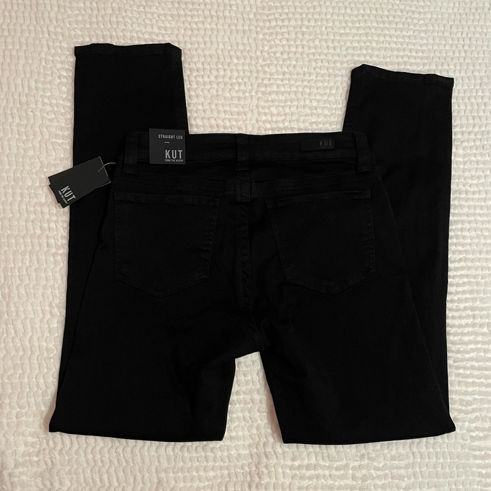 Kut from the Kloth | Stevie Mid Rise Straight Leg Jeans | Black Jeans | NWT - Picture 5 of 14